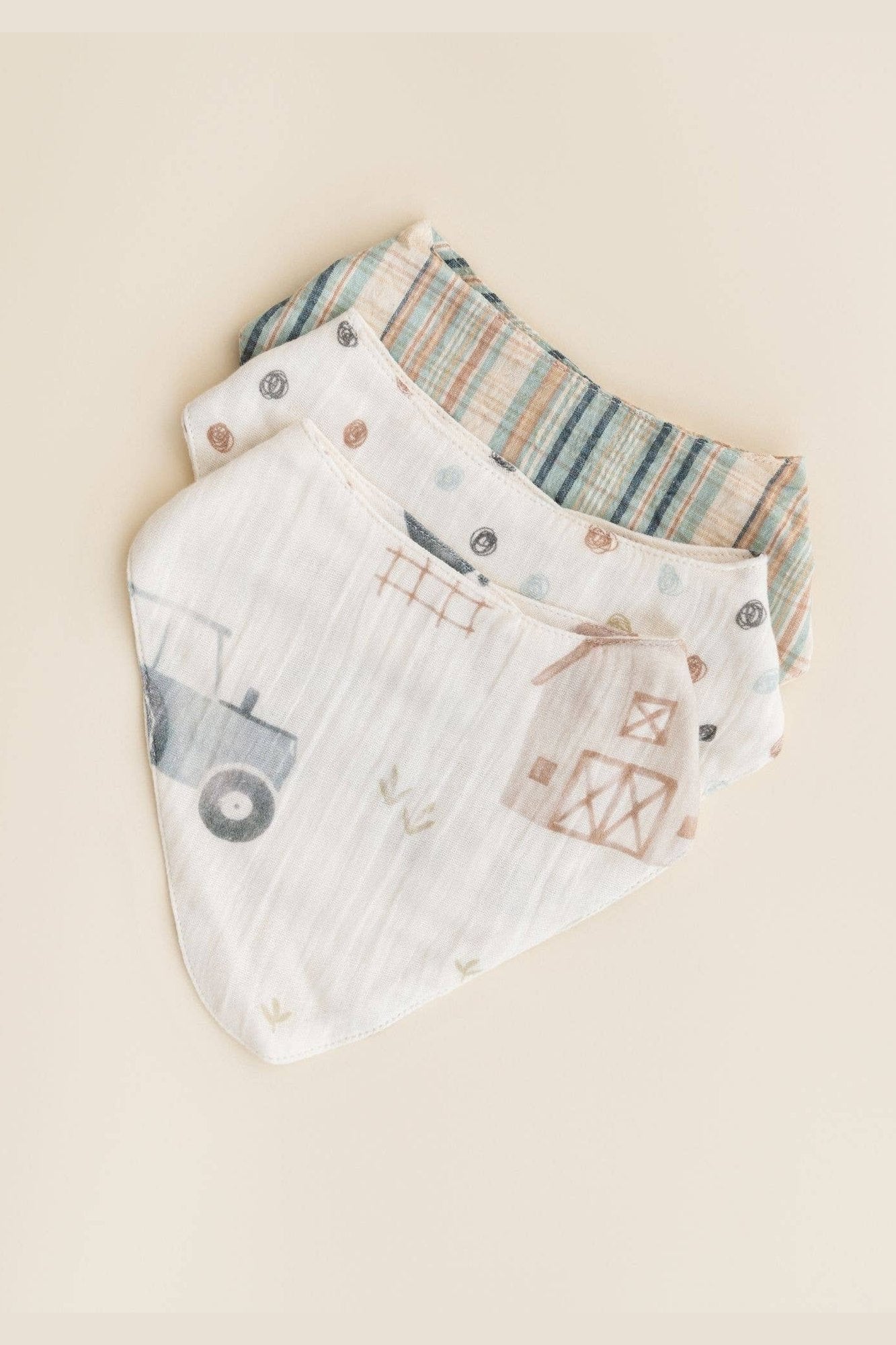Charlie 3-pc. Farmhouse Tractor Bib set