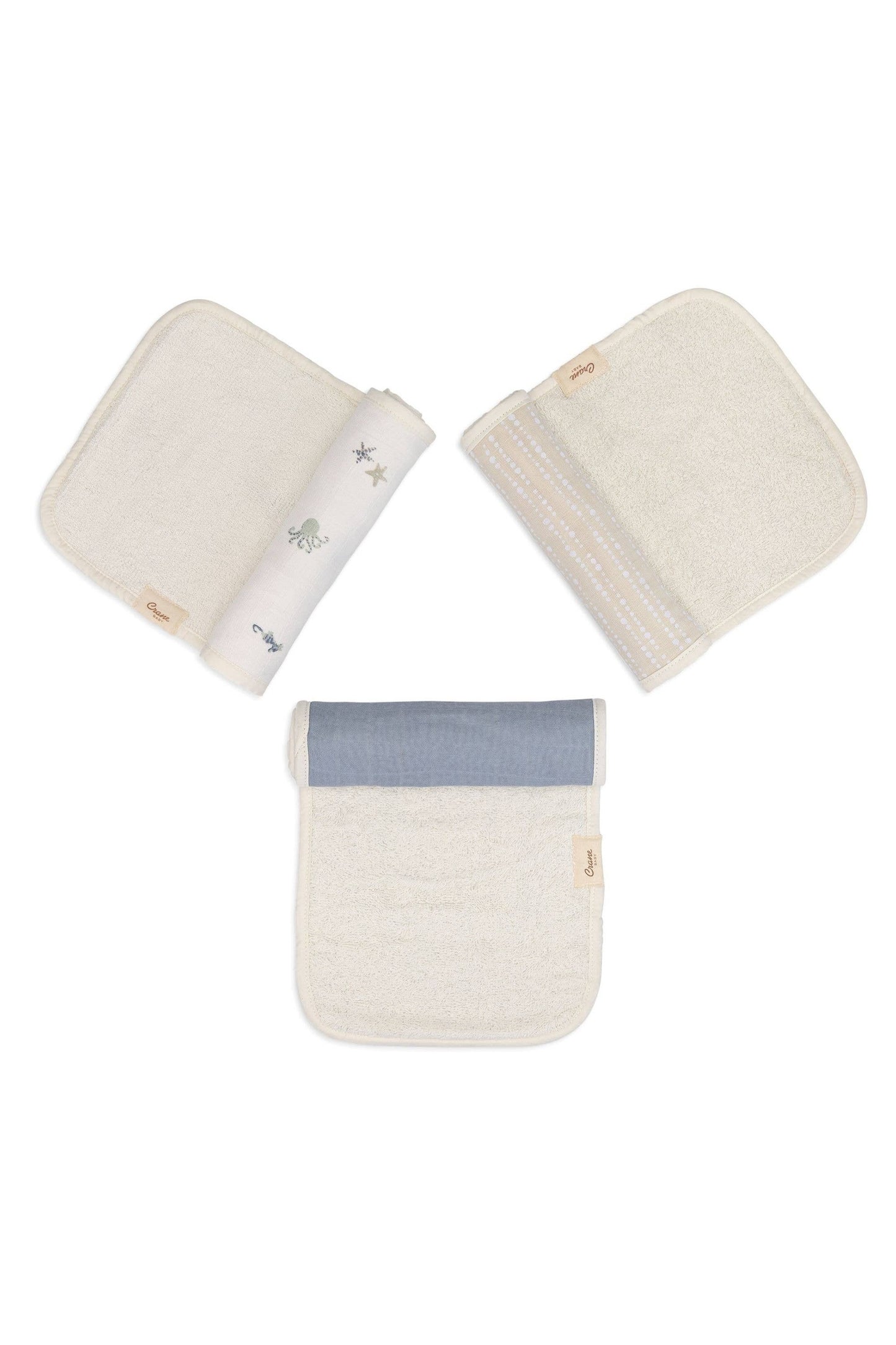 Cove 3-pc. Baby Burp Cloth Set (Ocean)