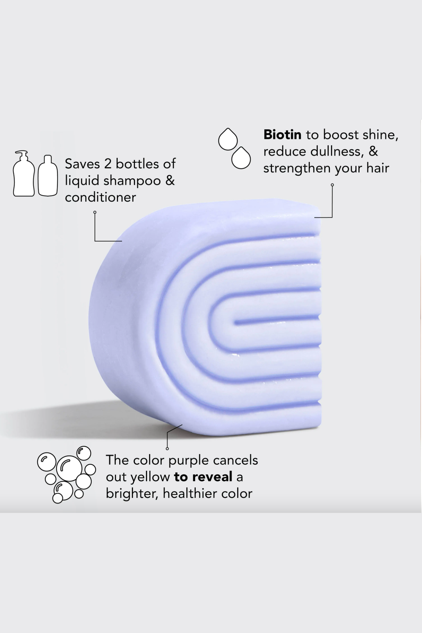 Purple Toning Conditioner Bar for Color-Treated & Grey Hair