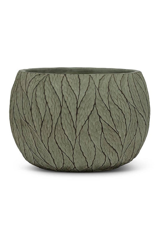 Lg Deep Leaf Planter-Sage