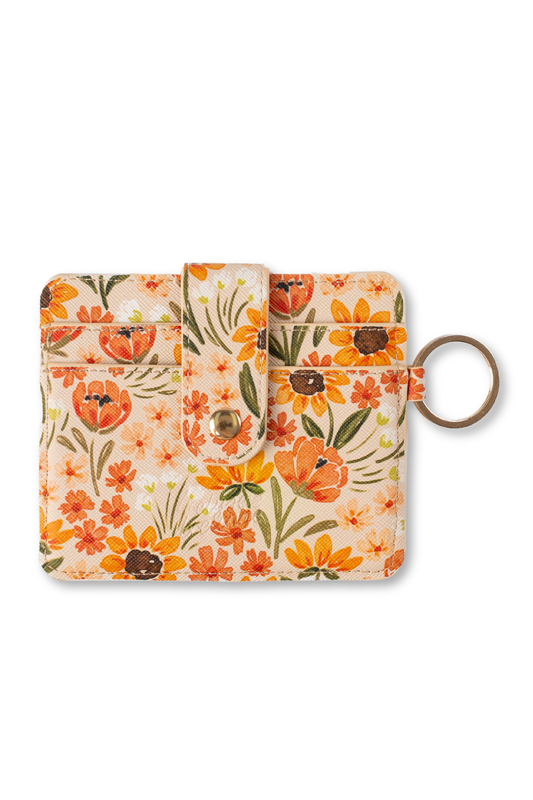 Floral Card Wallet: Sunny Poppies