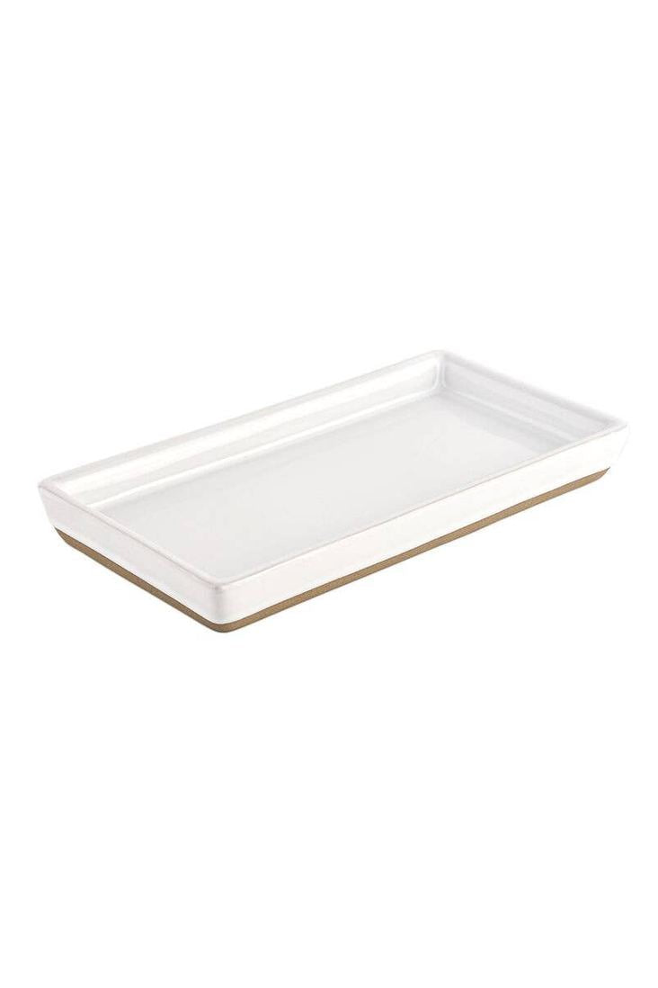 White Stoneware Tray