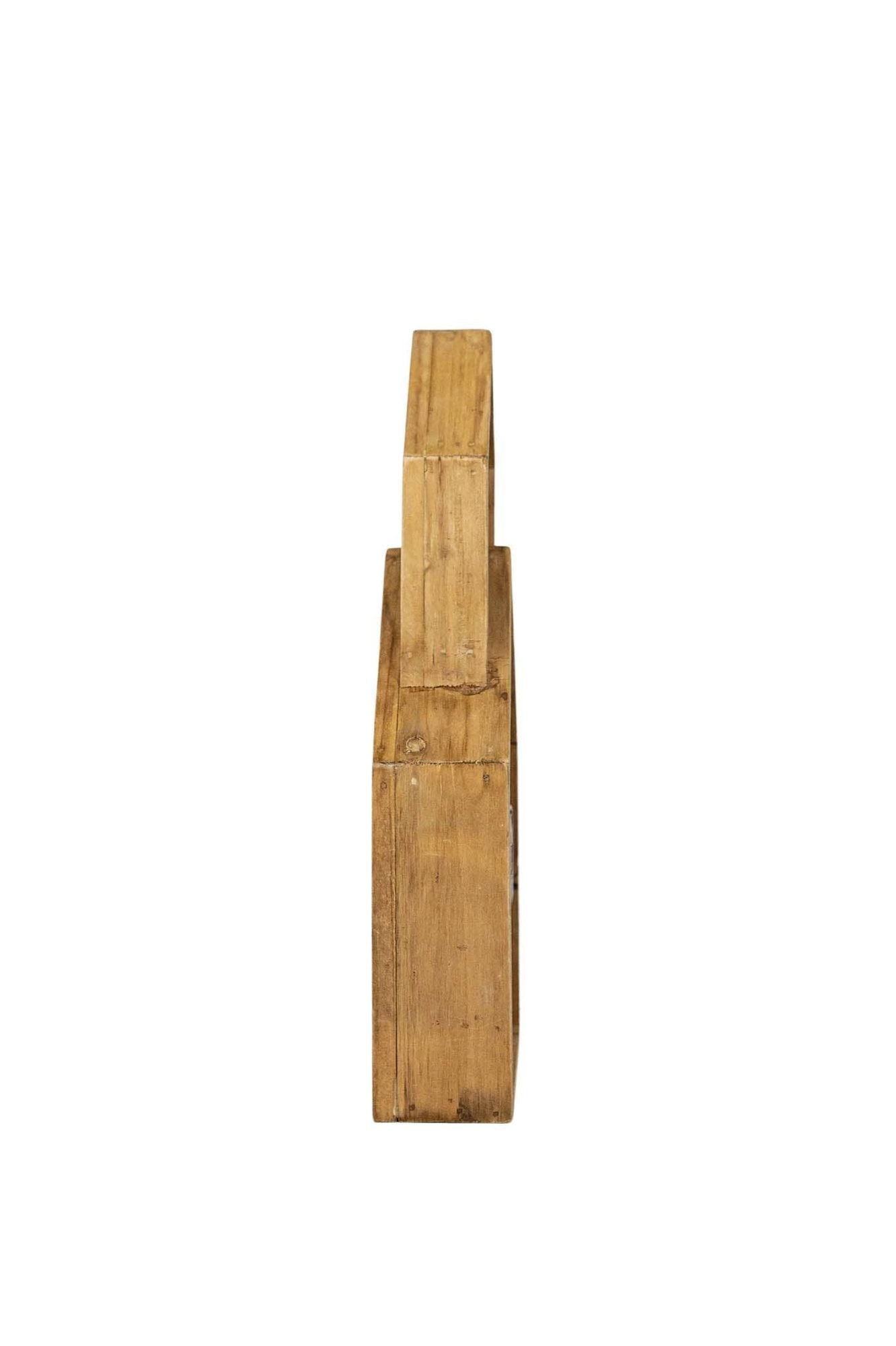 Mel Church Tabletop Clock Wood with Steeple