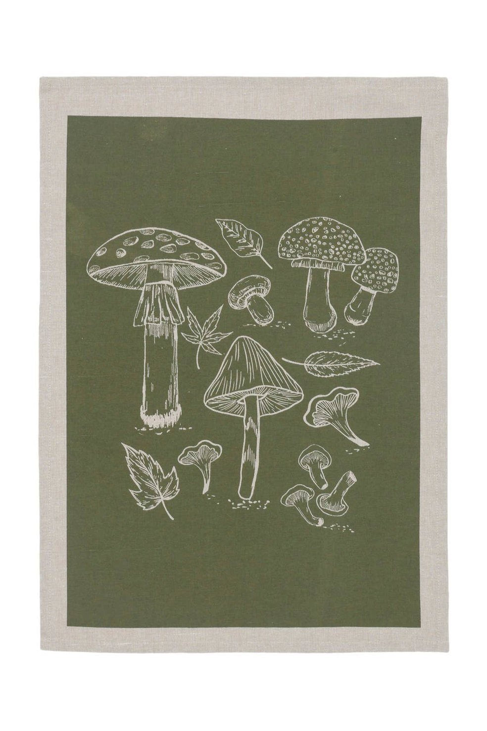Mushroom Waffle Tea Towel Set - Green