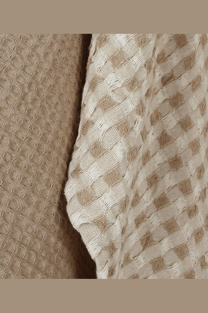 Taupe Waffle Tea Towel Set