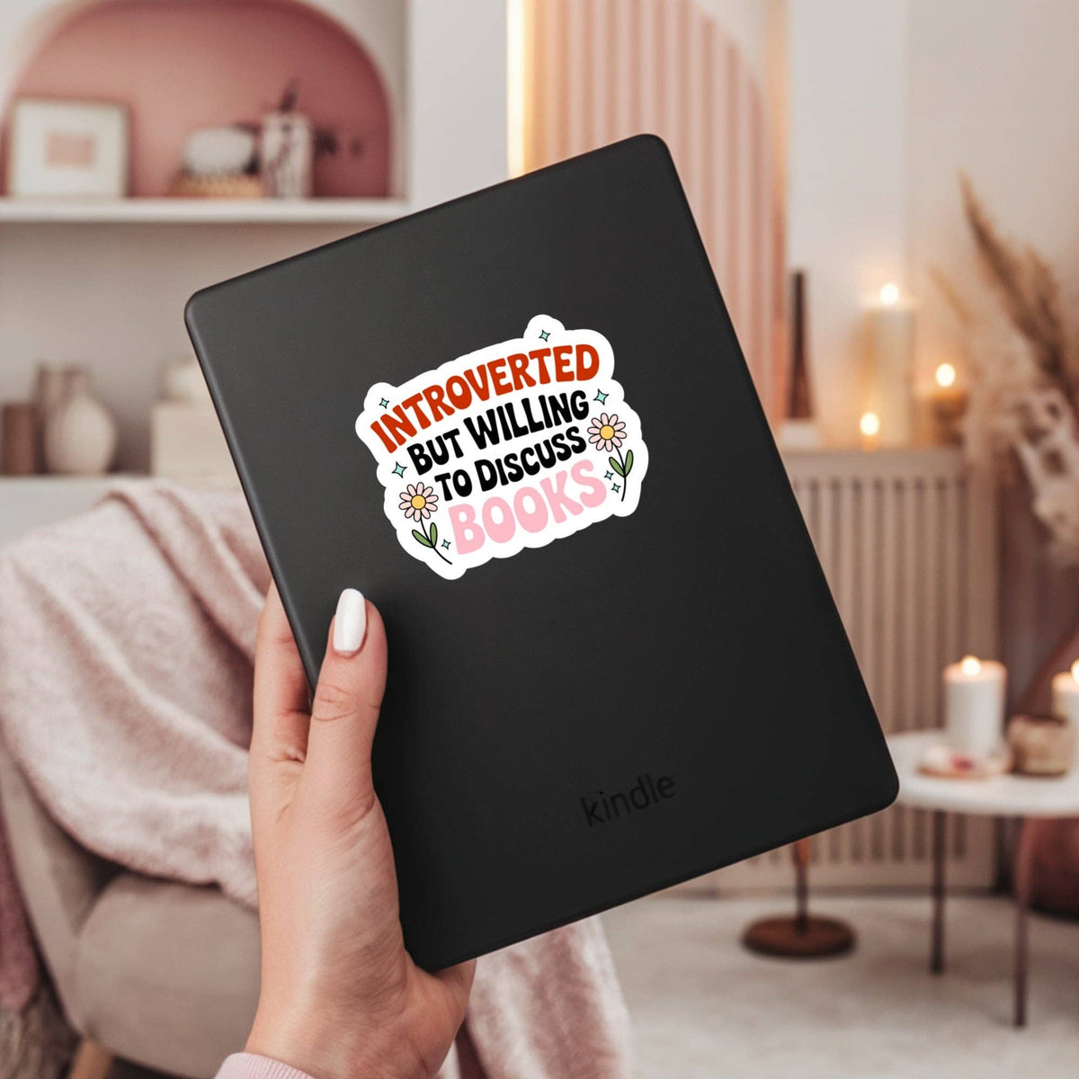 Introverted But Willing to Discuss Books Sticker