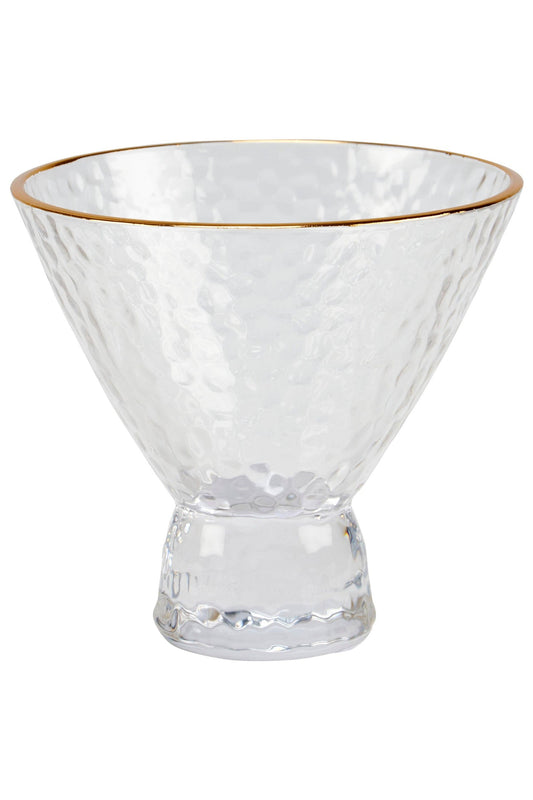 Small Gold Rim Martini Glass