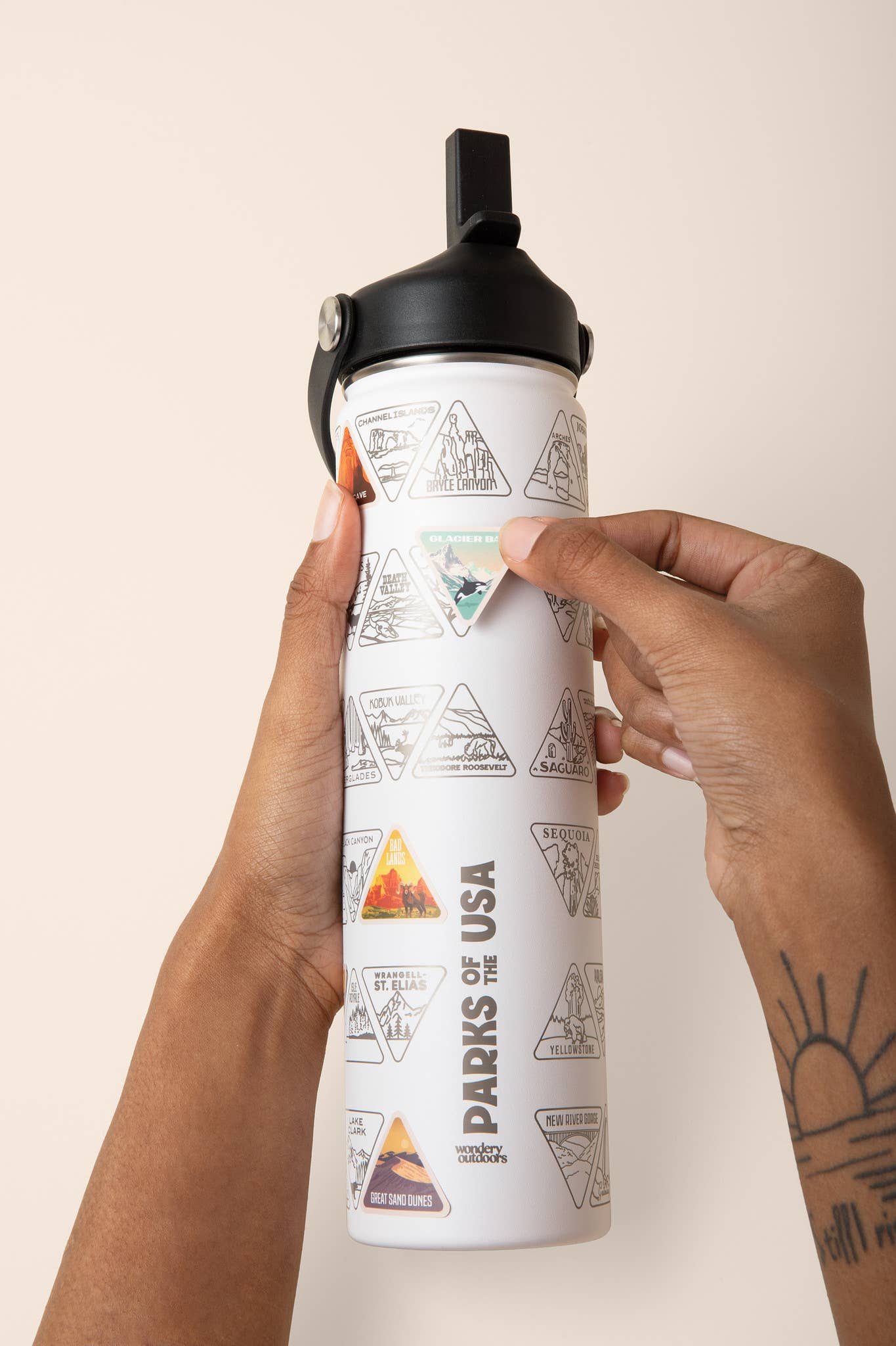 The Original Parks of the USA Bucket List Bottle 24oz: White