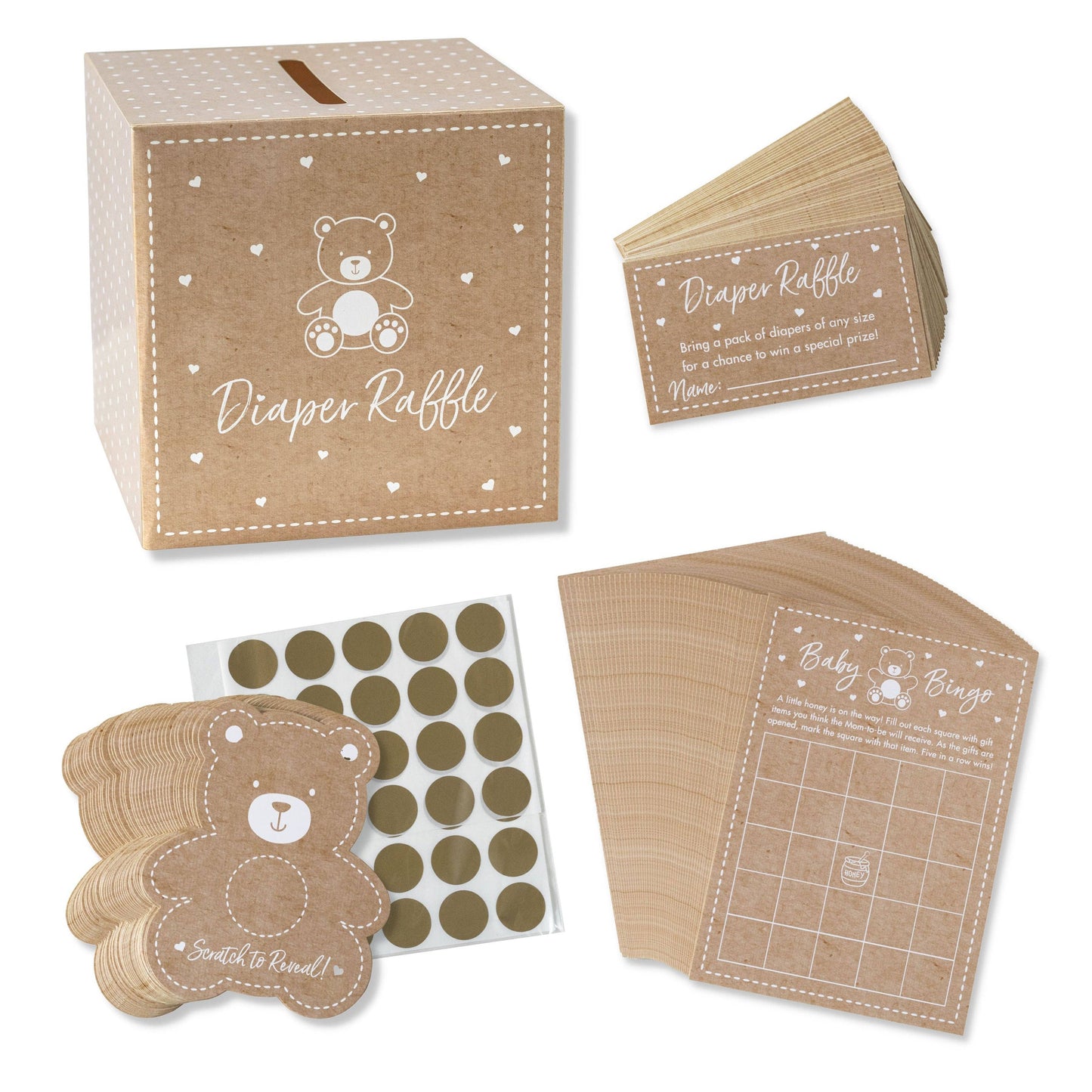 Kraft Bear Diaper Raffle & Scratch Off Game Set