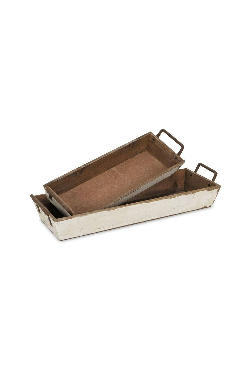 Weston Set of 2 Tapered Wood Crates