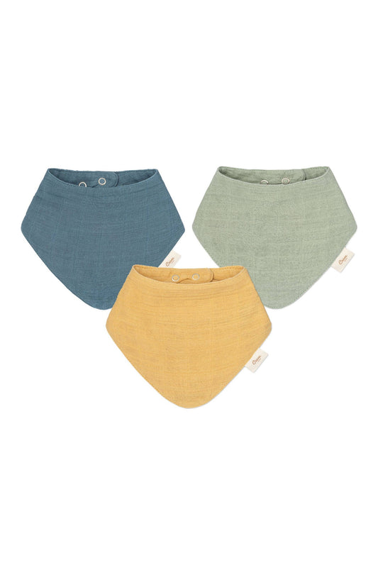 Muslin 3-Pc. Bib Set - River