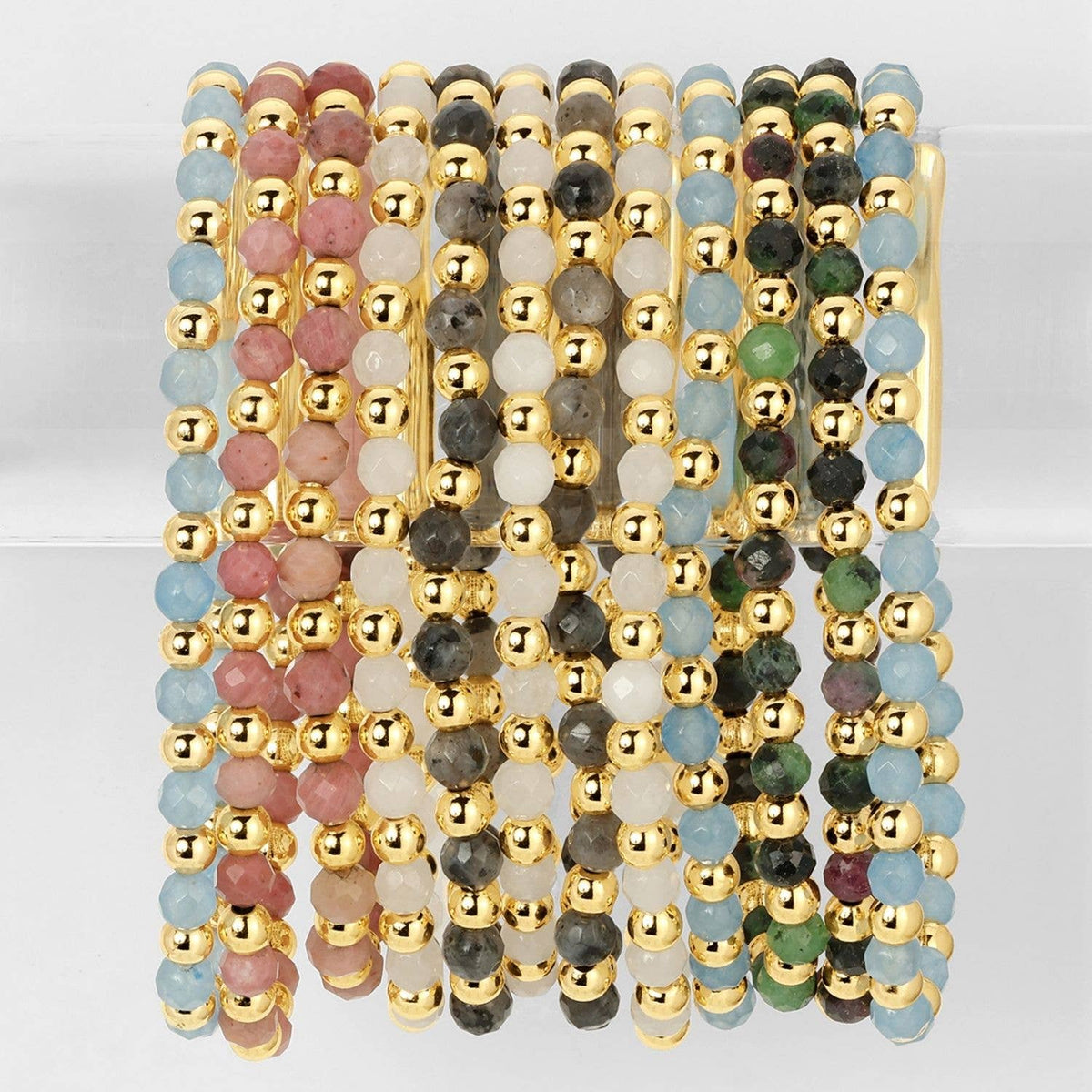 Stretch Stone & Bead Bracelets - Assorted