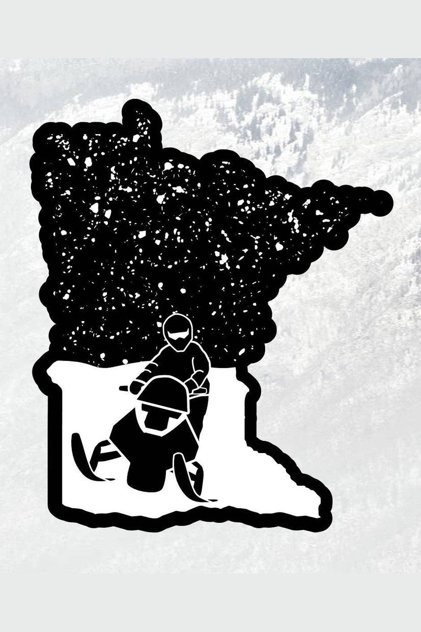 Snowmobile Minnesota Vinyl Sticker