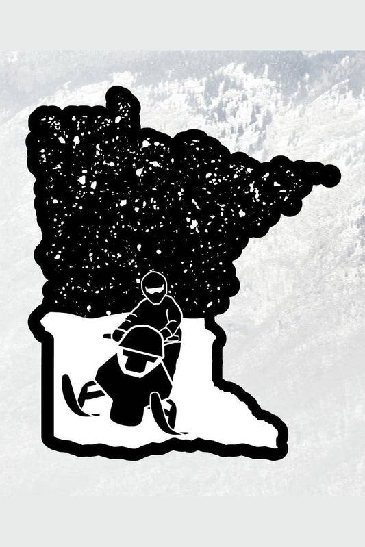Snowmobile Minnesota Vinyl Sticker