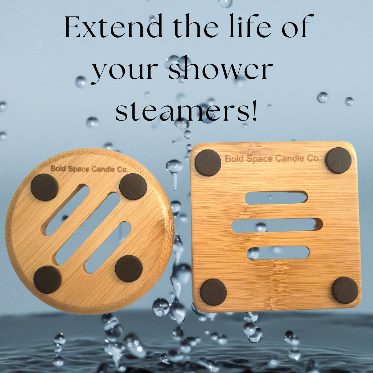 Bamboo Shower Steamer Tray : Round
