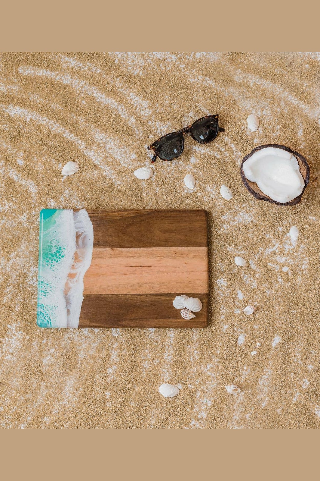 Wood Resin Date Night Cheese Charcuterie Board - Jade