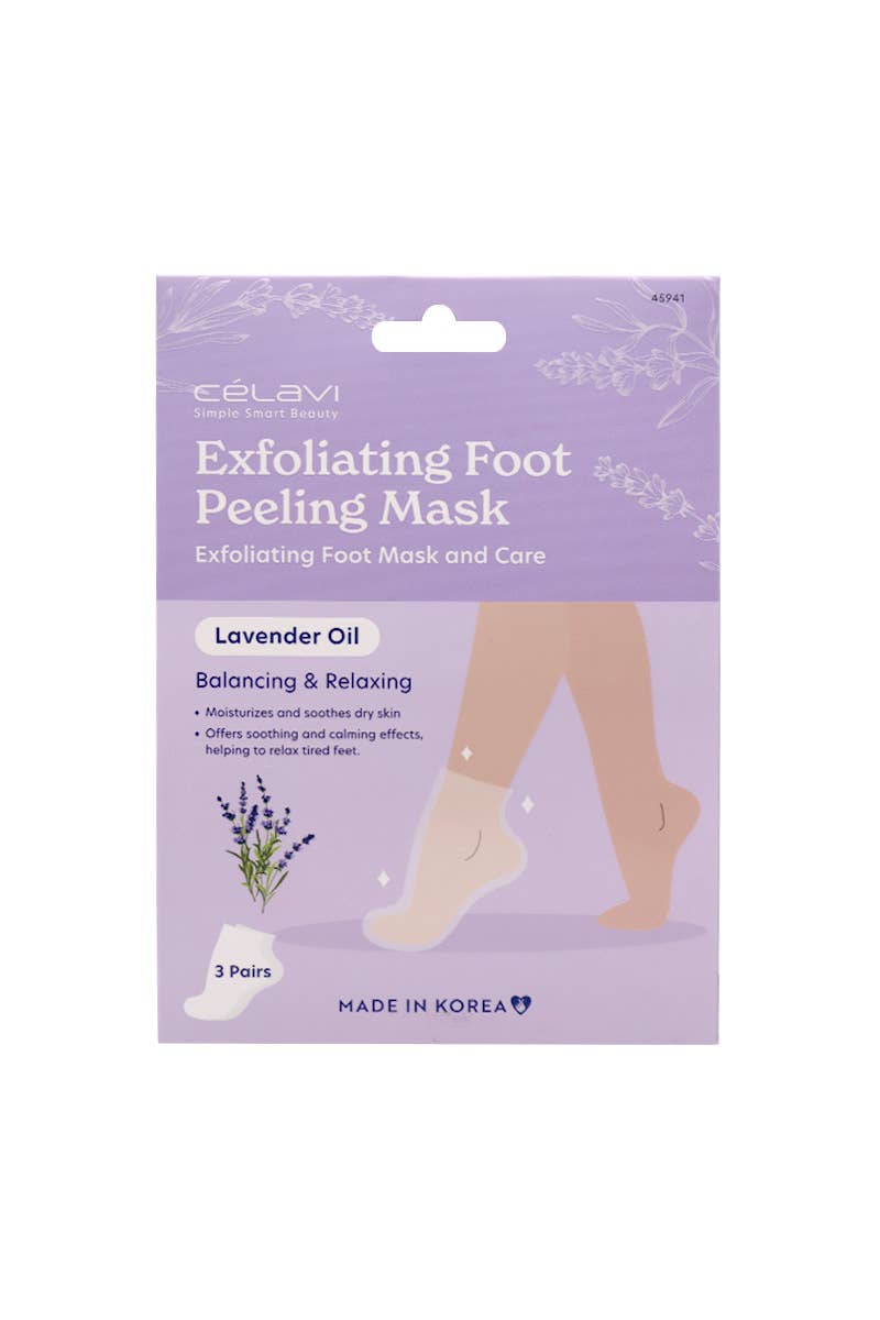 Celavi Lavender Foot Peeling Mask - Set of 3 Pairs