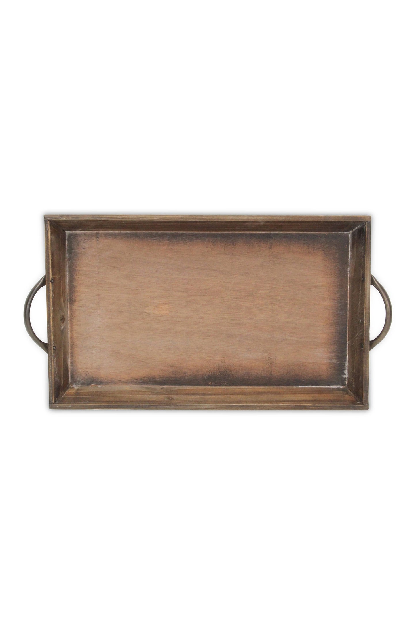 Magnolia Tapered Wood Tray & Metal Handles