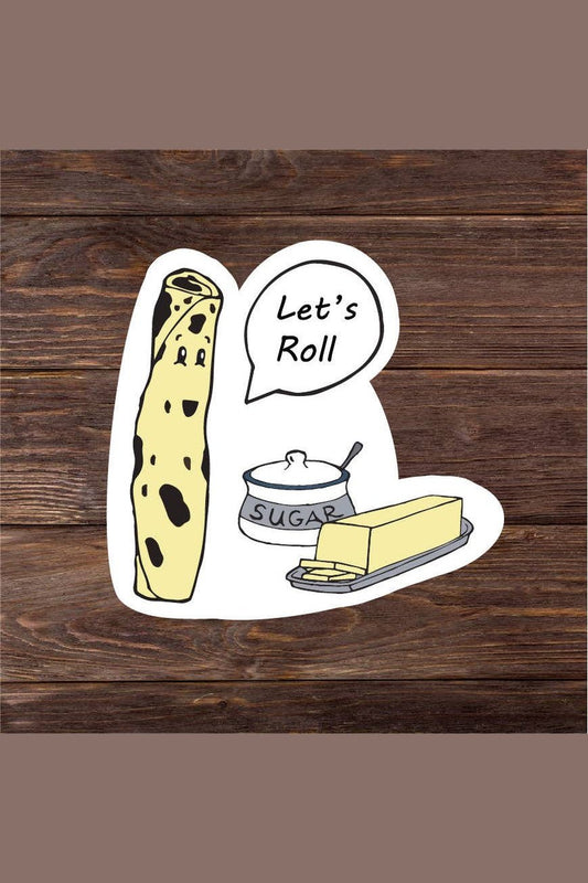 Let's Roll! Lefse Minnesota Vinyl Sticker