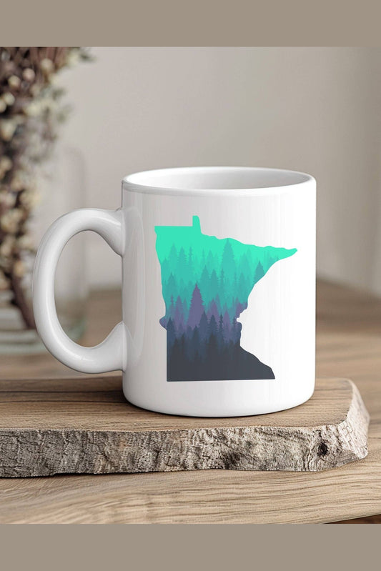 Ombre Minnesota Trees Mug