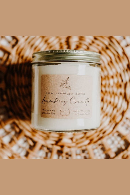 Lemonberry Crumble Jar Soy Candle
