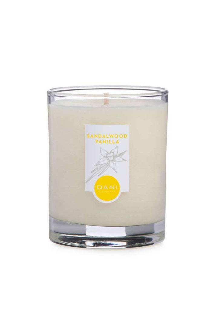 Sandalwood Vanilla Glass Candle 7.5oz
