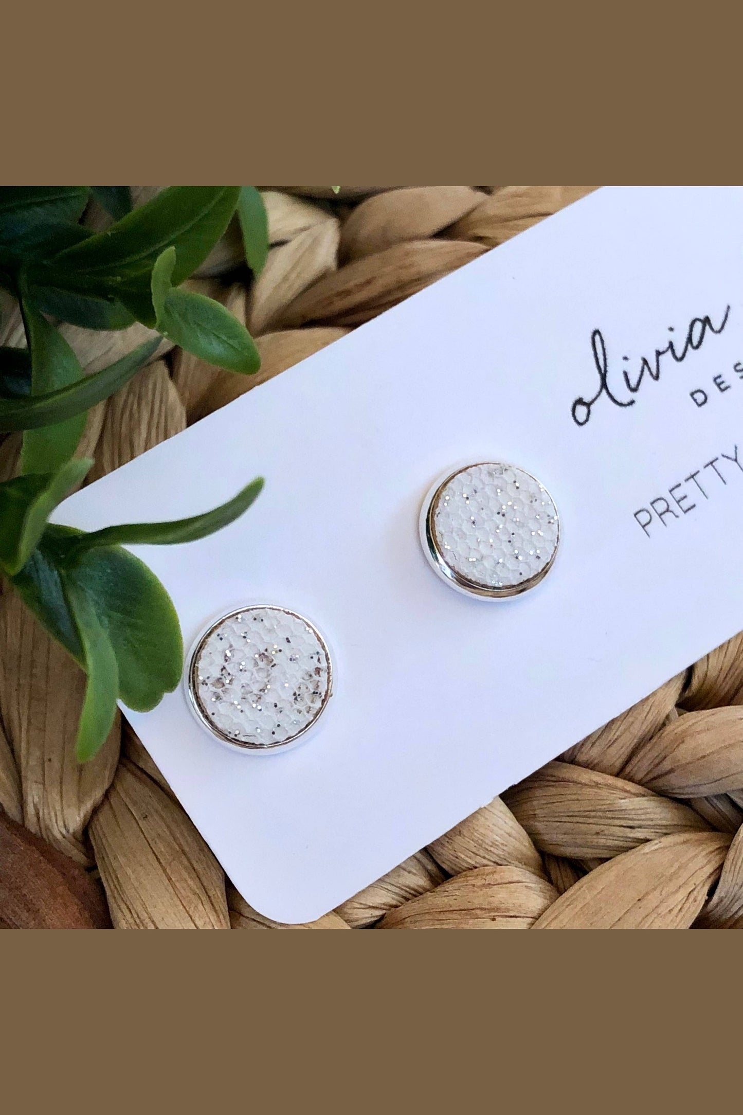 Pretty Little Things Studs - Sparkle White Birch