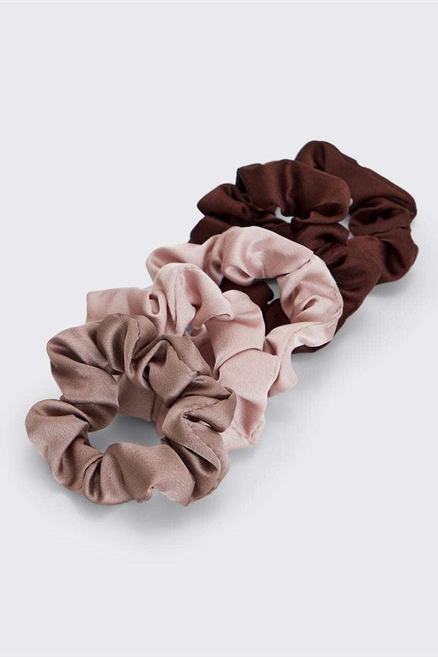 Satin Sleep Scrunchies 5pc- Cameo