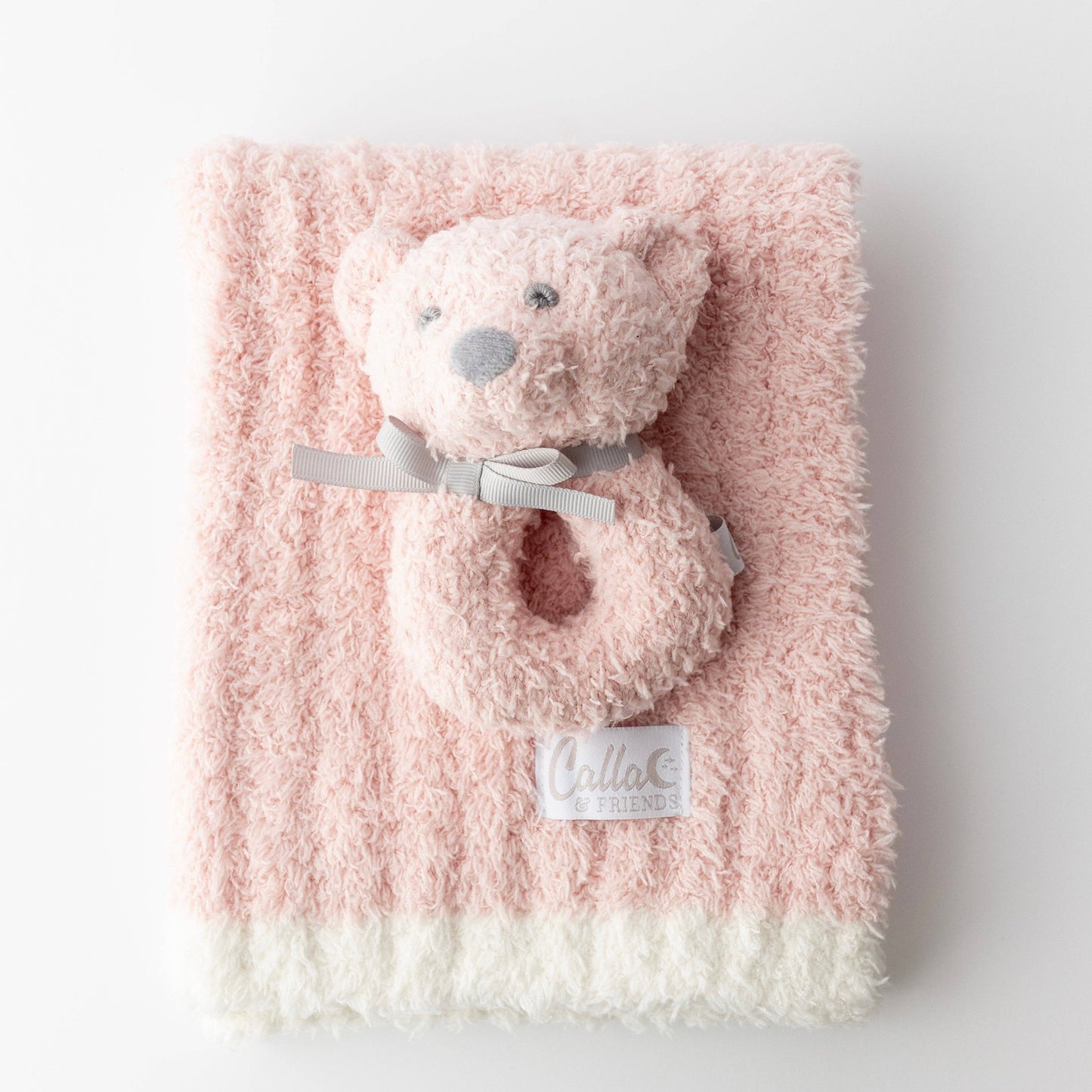 Little Snuggles Rattle - Bear: Petal Pink