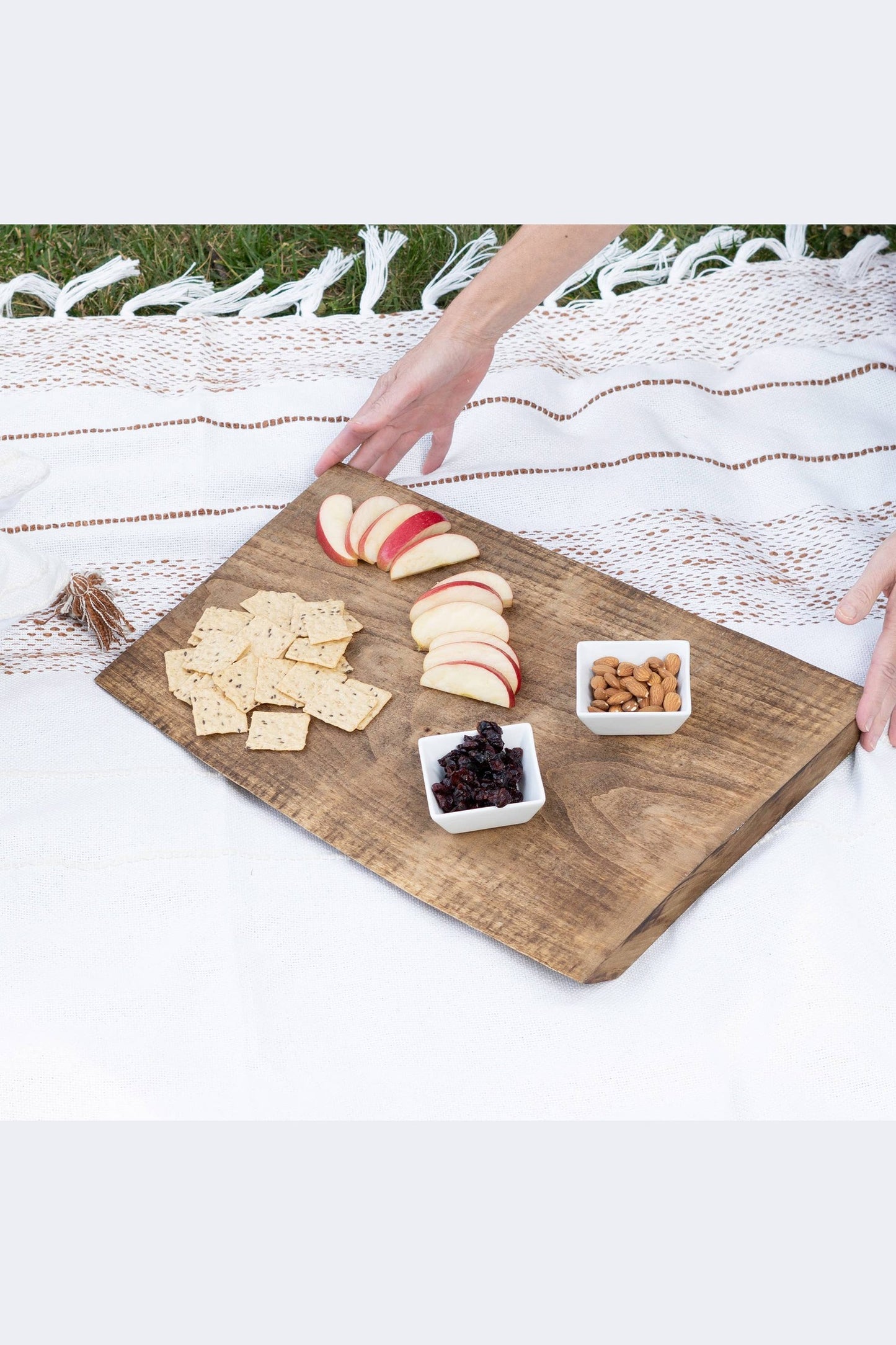 Tylanne 50x70" Indoor/Outdoor Recycled Woven Throw Blanket: Sage