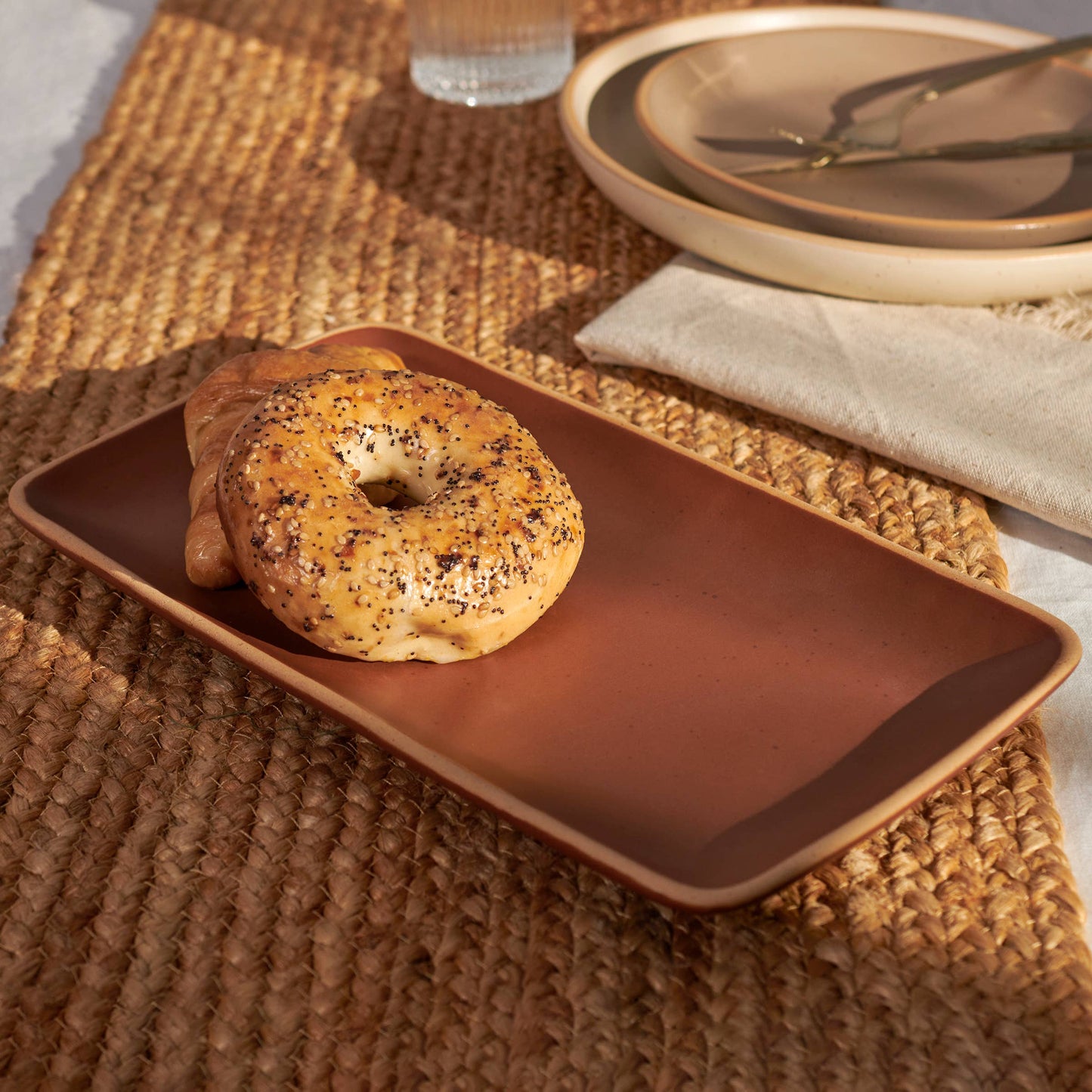 Rectangular Red Cottage Platter