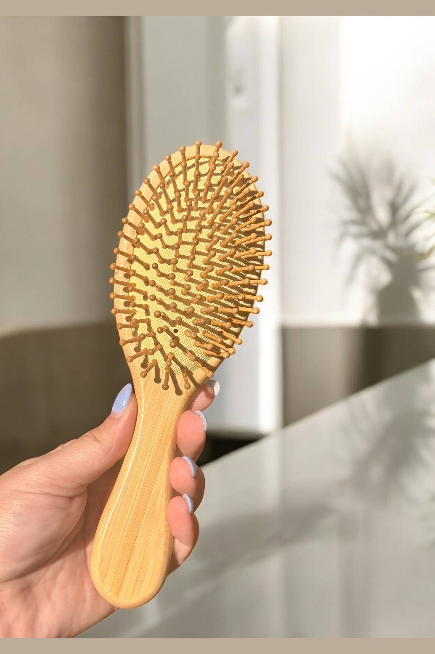 Bamboo Round Paddle Hairbrush