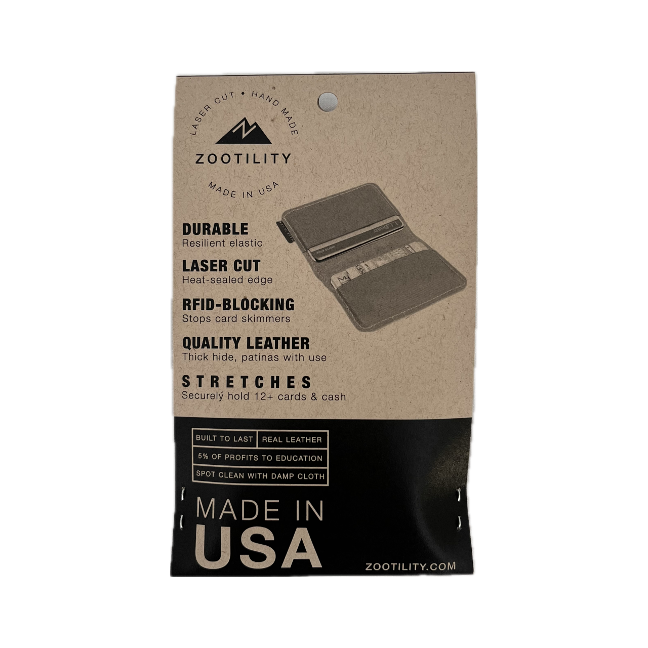Front Pocket Wallet: Caramel