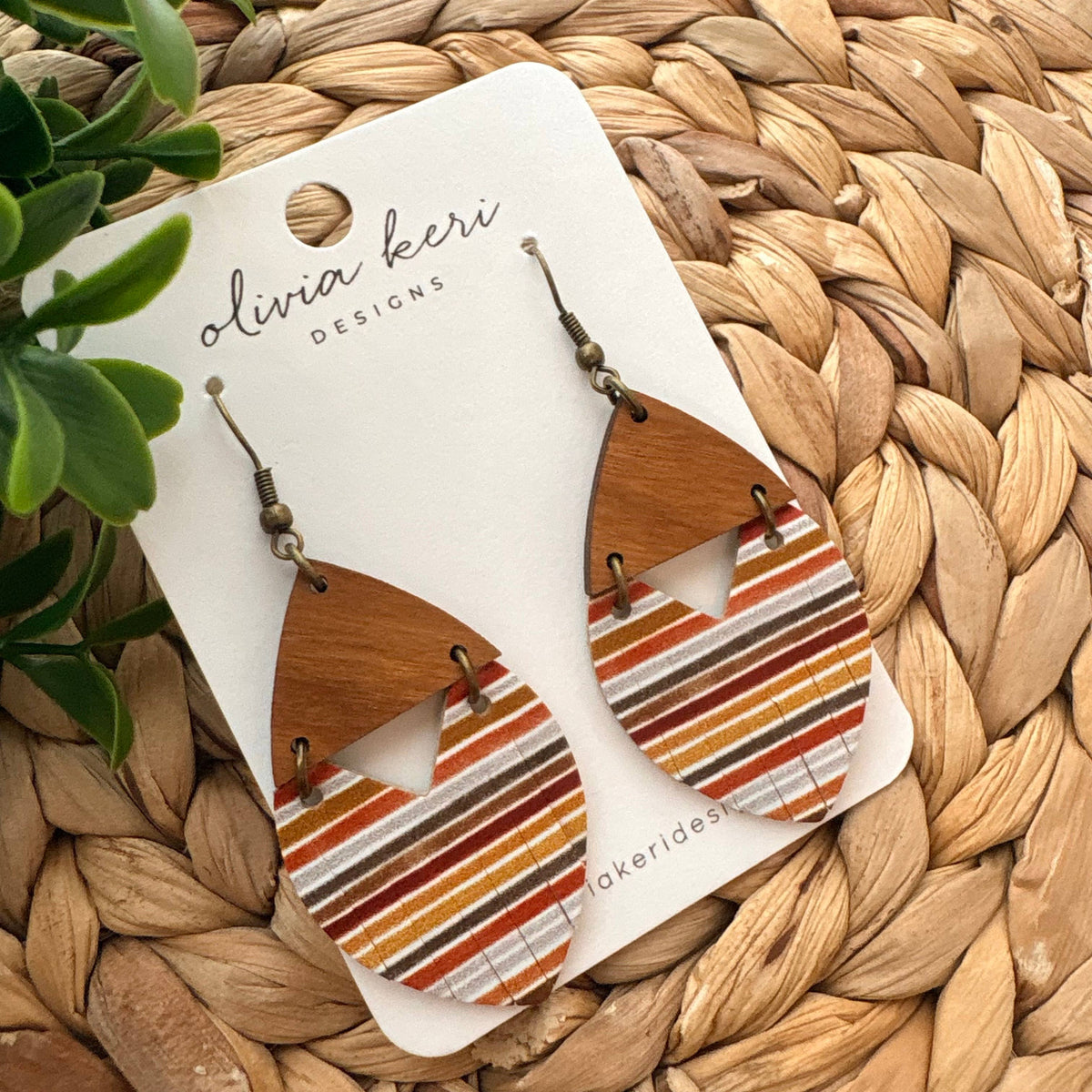 Josie Earrings - Harvest Stripe