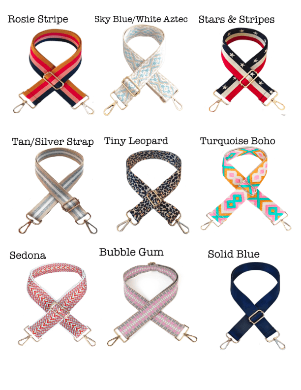 Clear Riley Sling | White/Skyblue/White Aztec Strap