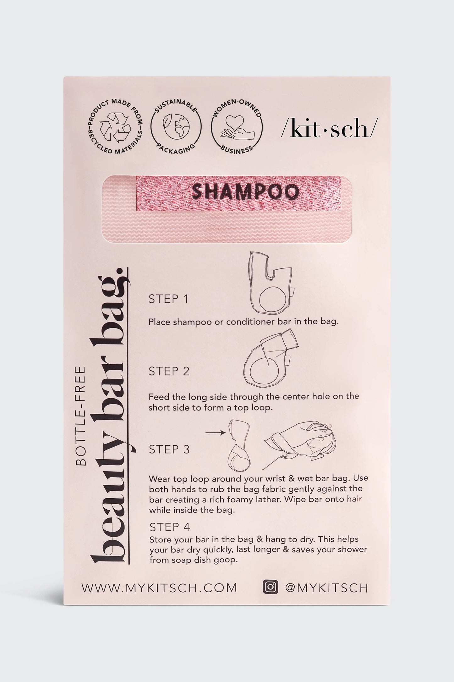 Blush Shampoo Beauty Bar Bag
