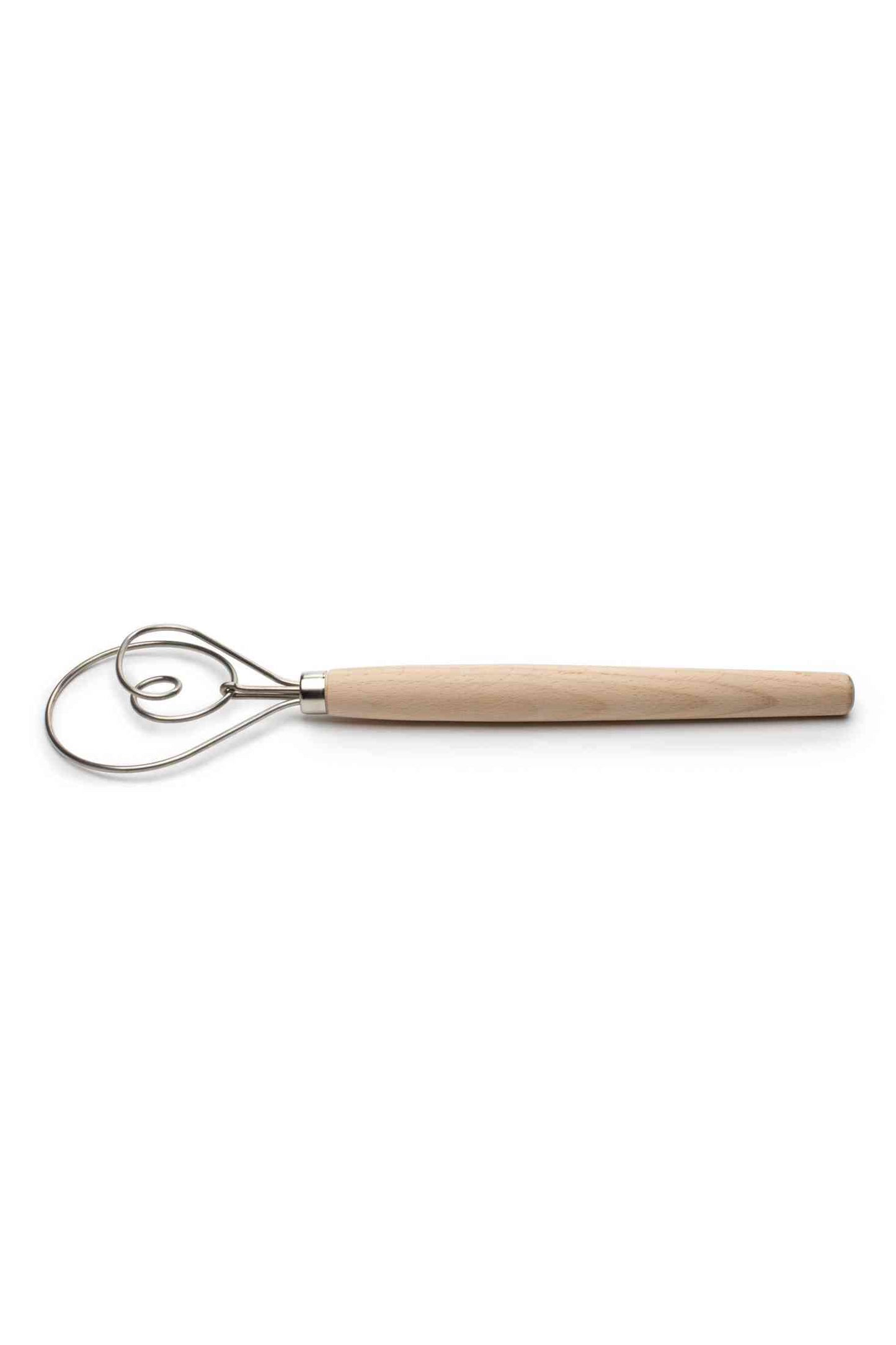 Fox Run Danish Dough Whisk, Stainless Steel and Wood, 12"