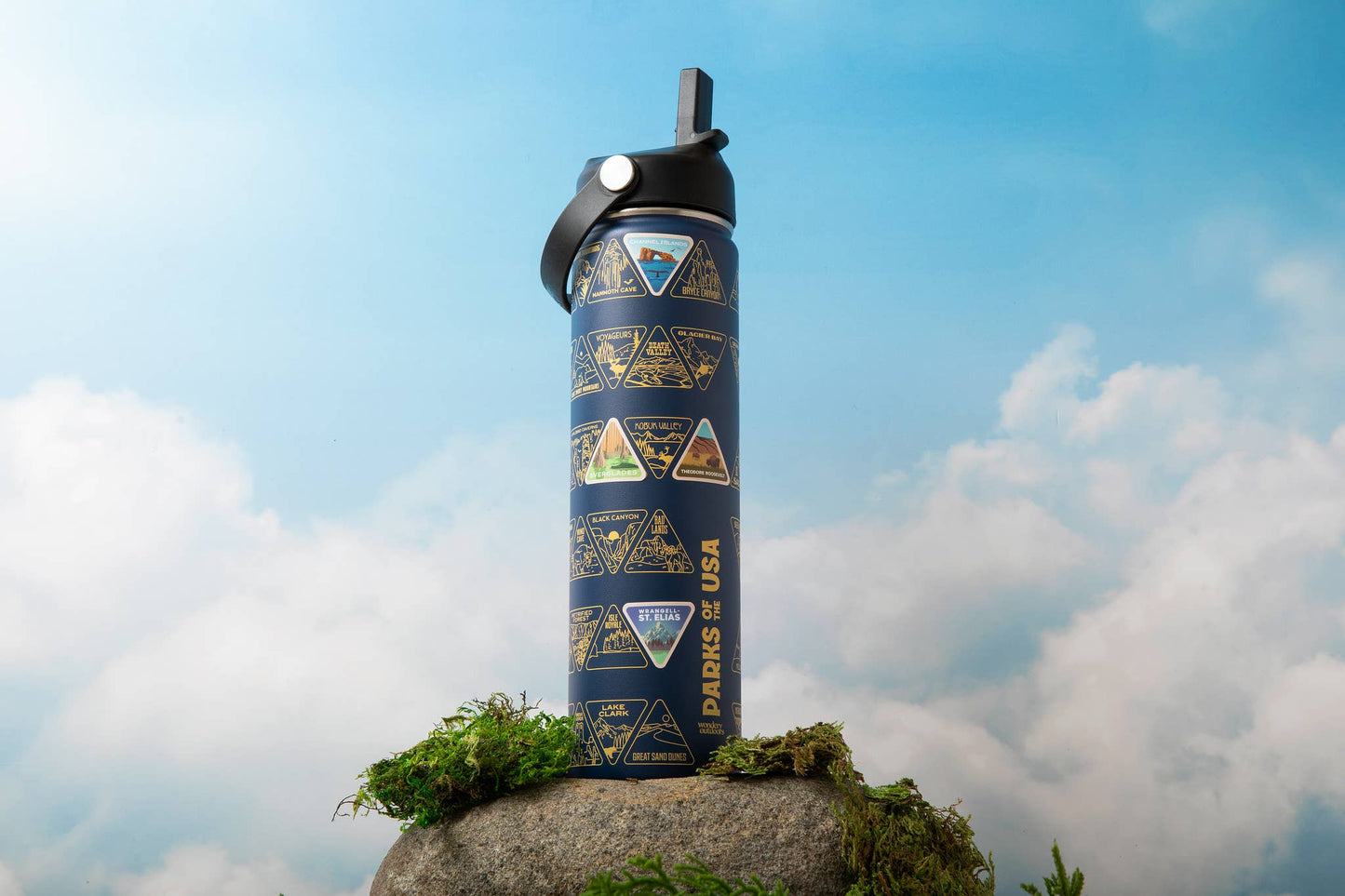 The Original Parks of the USA Bucket List Bottle 24oz: White