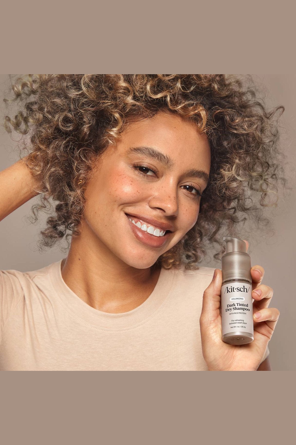 Volumizing Rice Protein Dry Shampoo - Dark Tinted 1 oz