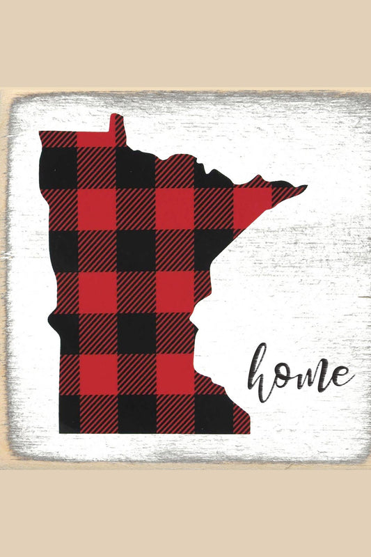 Minnesota 5x5 Wood Block Sign