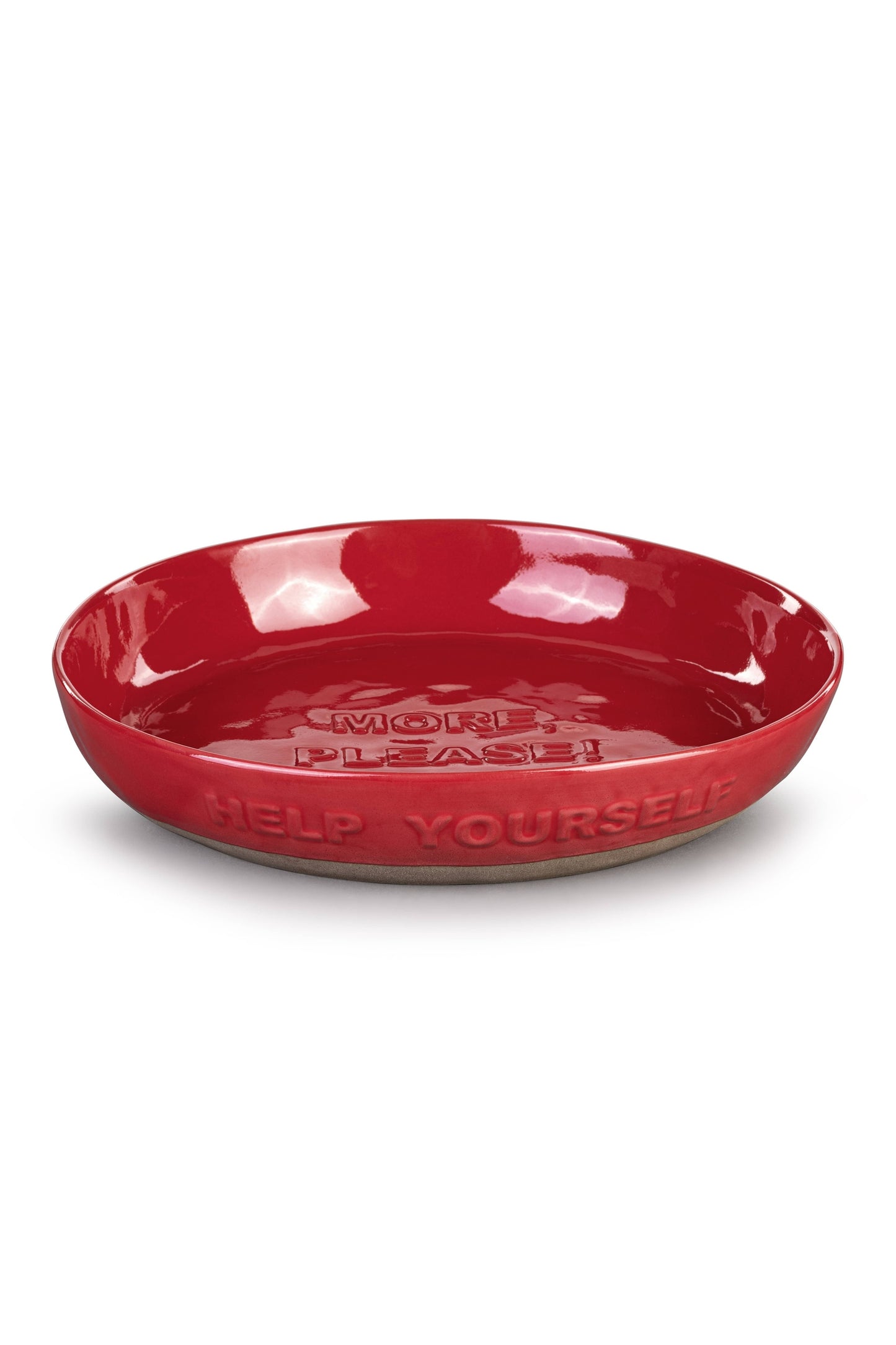 Red Help Yourself Serving Bowl