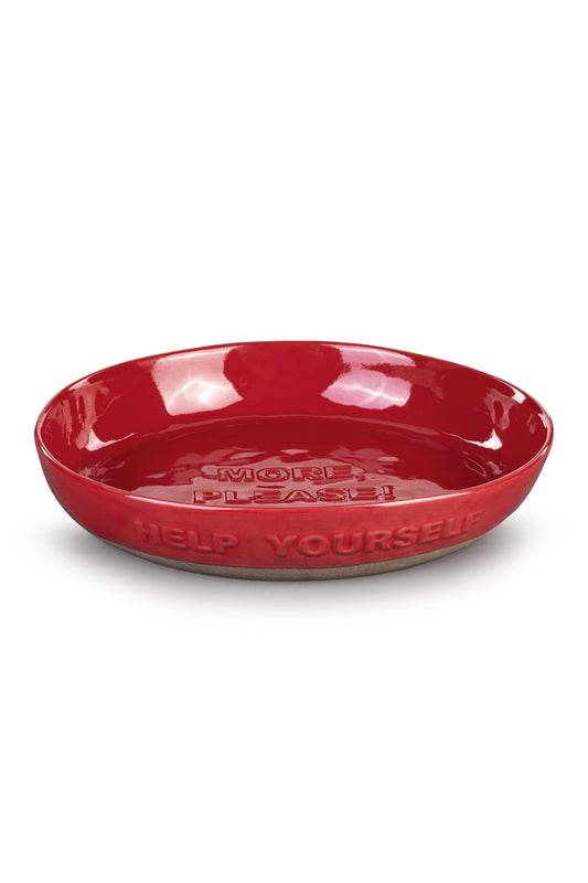 Red Help Yourself Serving Bowl