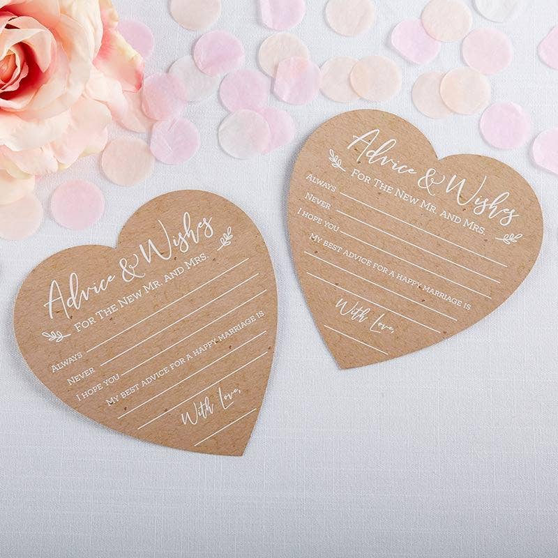 Wedding Advice Card - Heart Shape