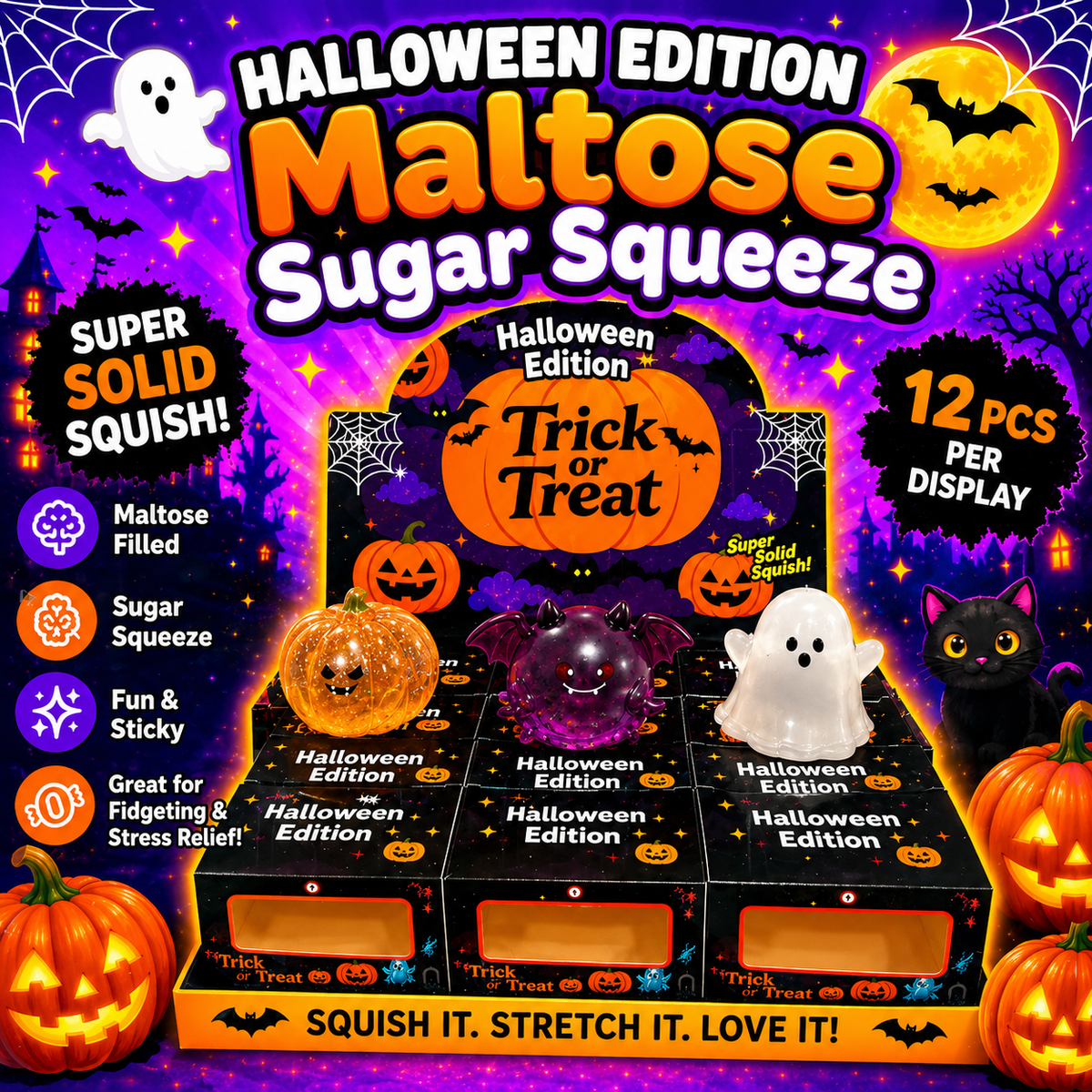 Halloween Edition Maltose Sugar Squishies - Trick or Treat