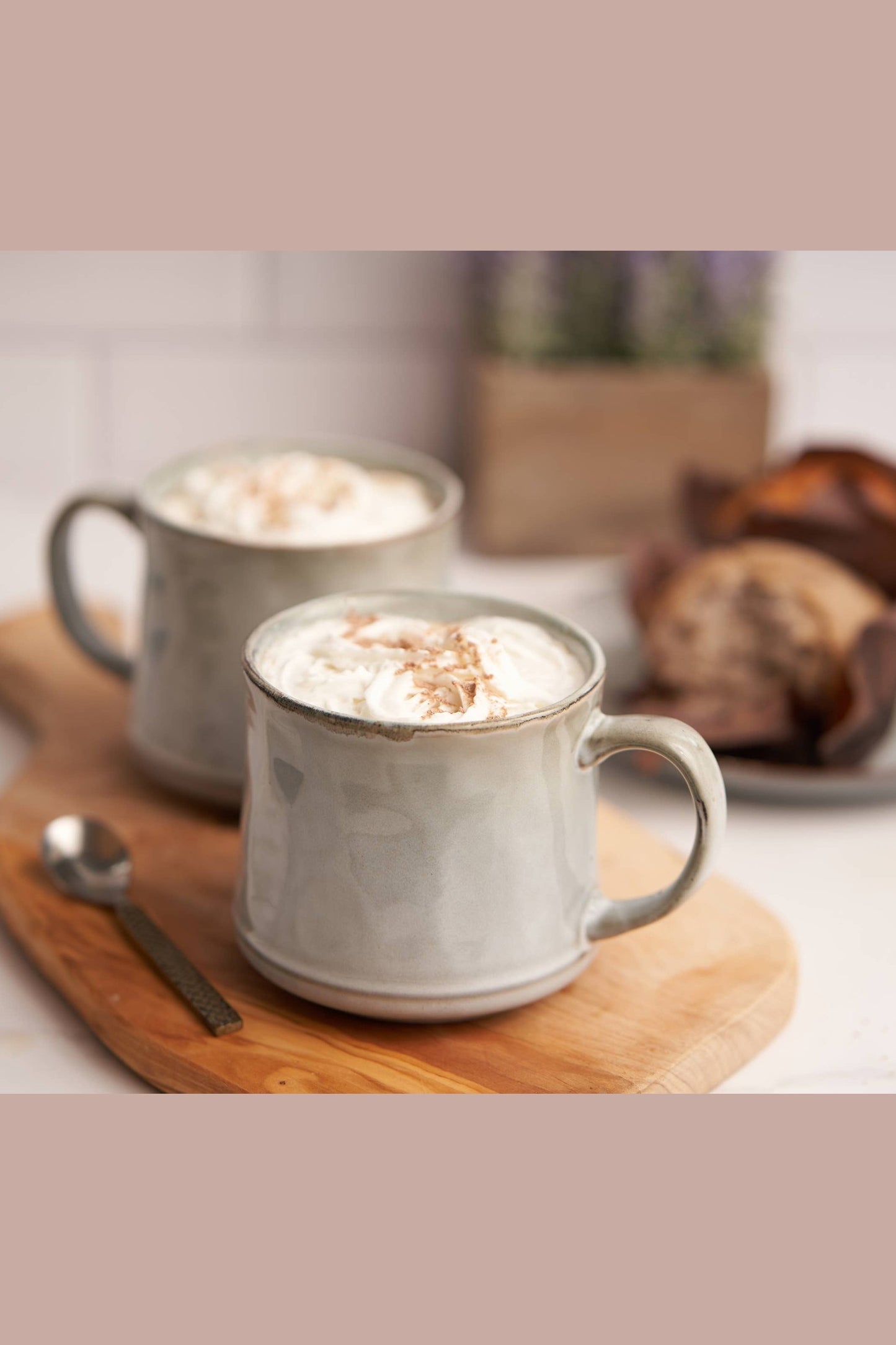 Circled Stoneware Kook Java Coffee Mugs