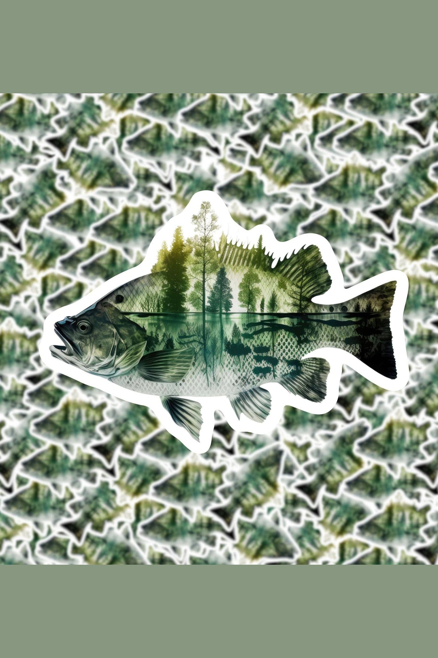 Outdoor Bass Fish Sticker