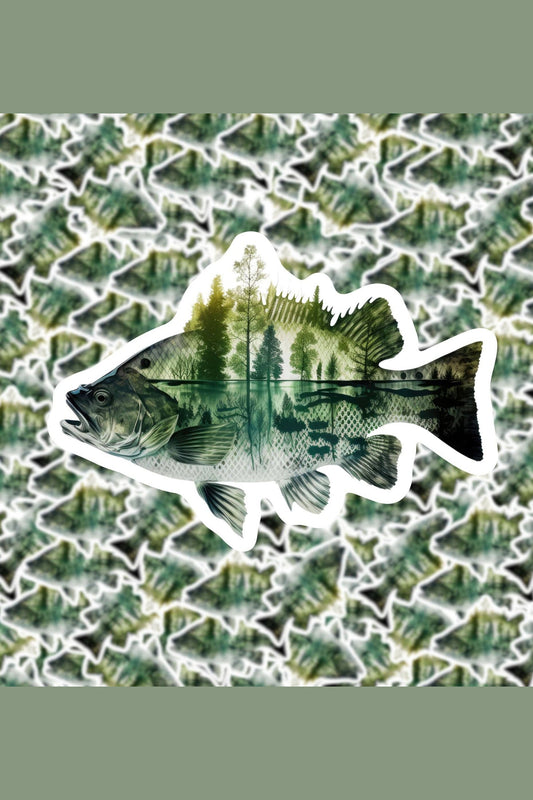 Outdoor Bass Fish Sticker