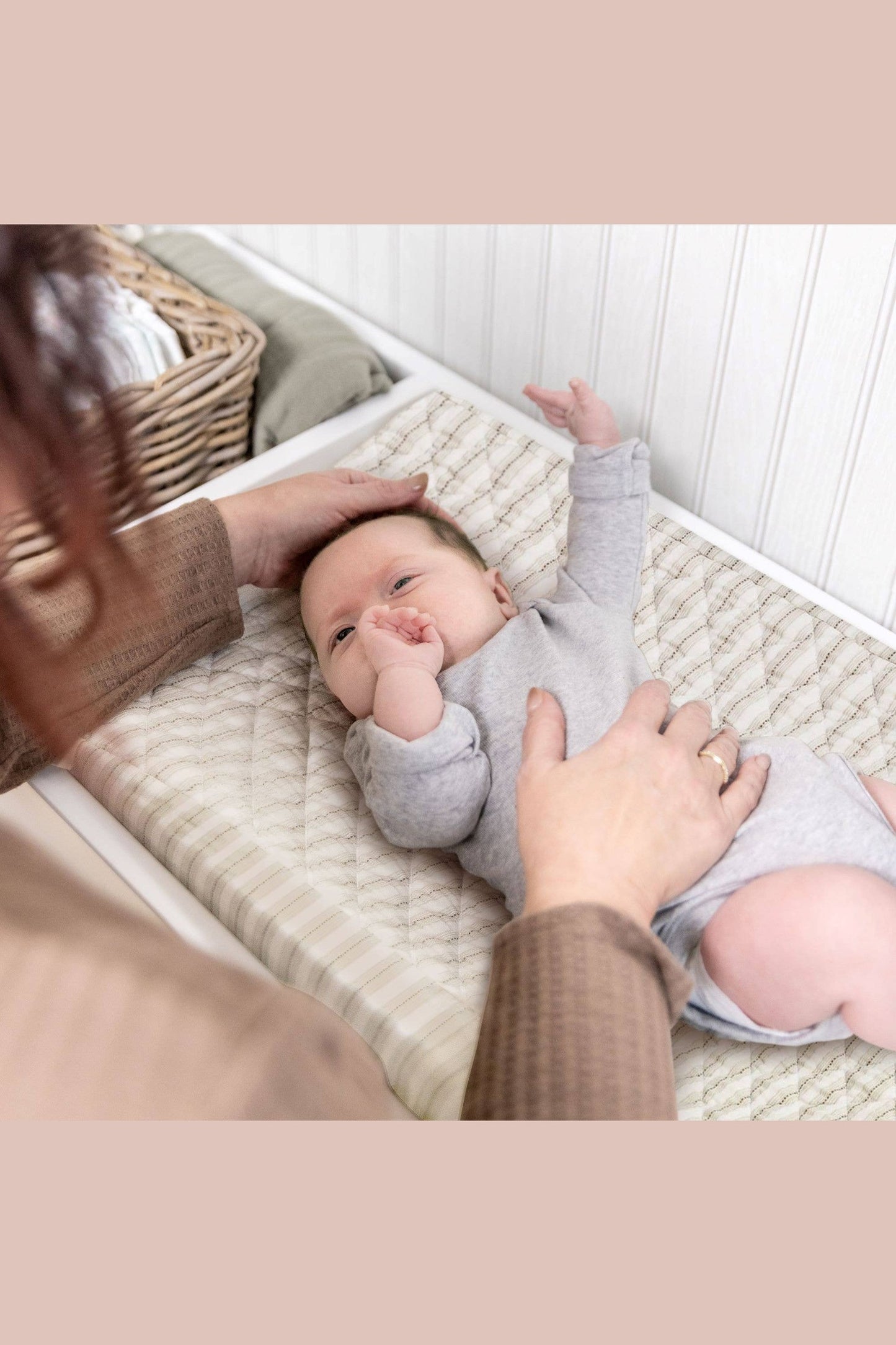 Organic Cotton Stripe Change Pad Cover