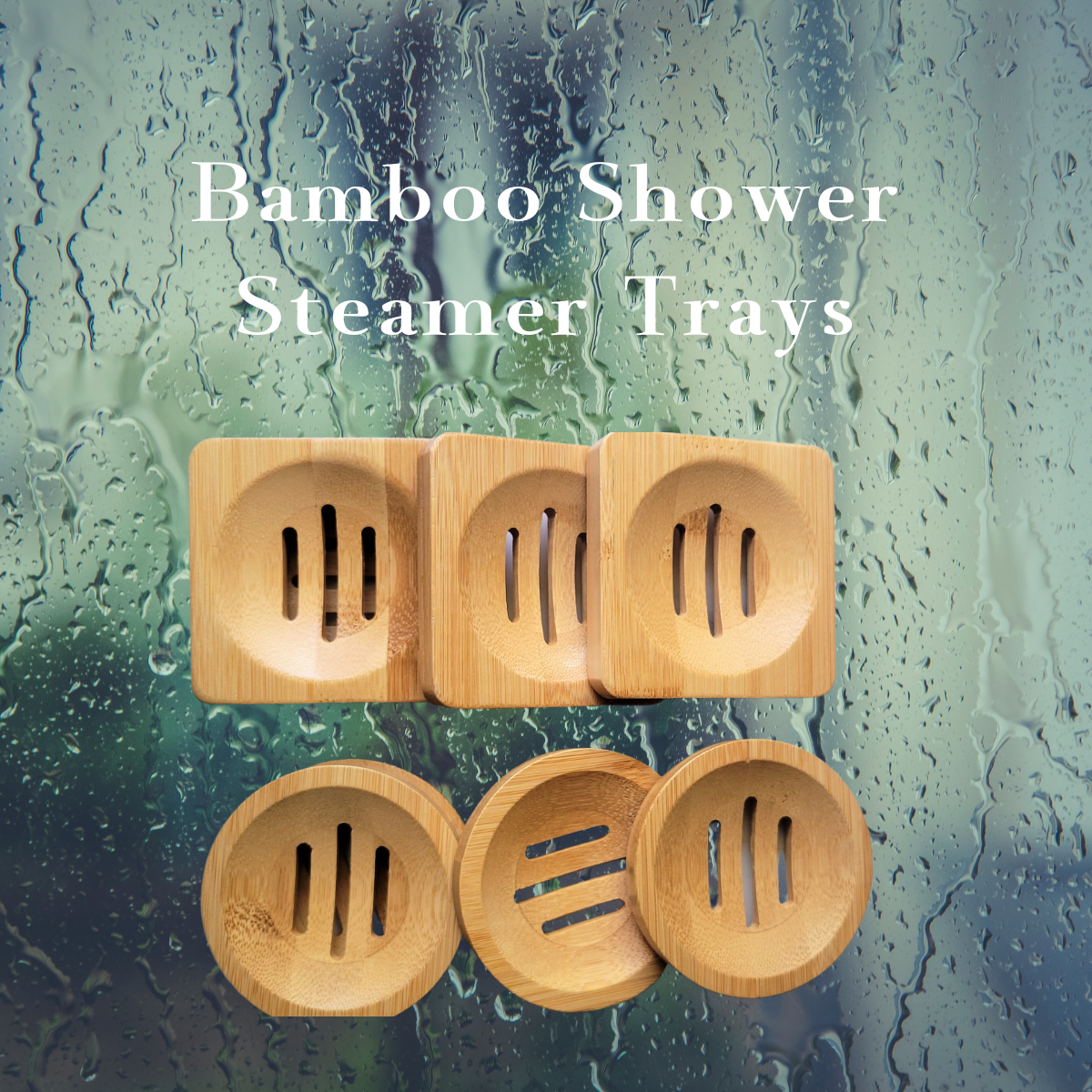 Bamboo Shower Steamer Tray : Round