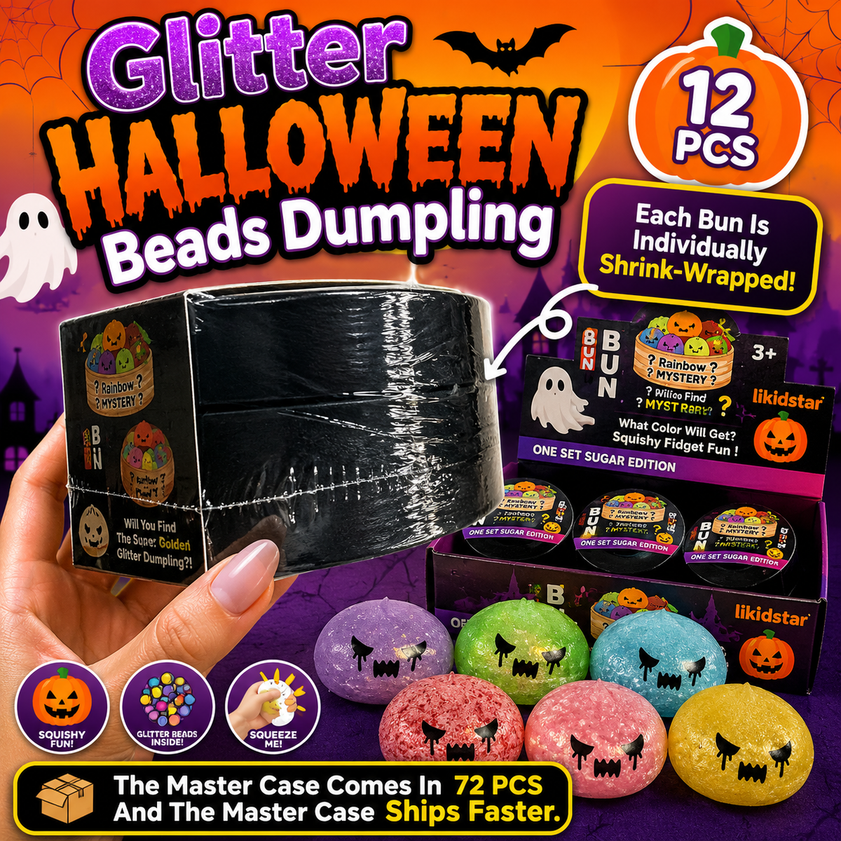 Halloween Glitter Beads Dumplings
